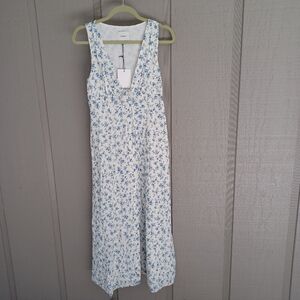 Reformation Ceara Floral Midi Dress Size 6 Feminine Wedding Guest Plunge Neck